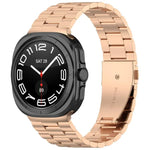 Correia de Relógio em Metal com Três Contas xDfind, Para Samsung Galaxy Watch Ultra 47mm, Para Samsung Galaxy Watch 7 / FE / 6 / 5 / 4, Para Samsung Galaxy Fit3