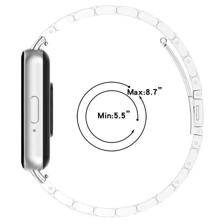 Correia de Relógio em Metal com Três Contas xDfind, Para Samsung Galaxy Watch Ultra 47mm, Para Samsung Galaxy Watch 7 / FE / 6 / 5 / 4, Para Samsung Galaxy Fit3