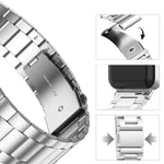 Correia de Relógio em Metal com Três Contas xDfind, Para Samsung Galaxy Watch Ultra 47mm, Para Samsung Galaxy Watch 7 / FE / 6 / 5 / 4, Para Samsung Galaxy Fit3