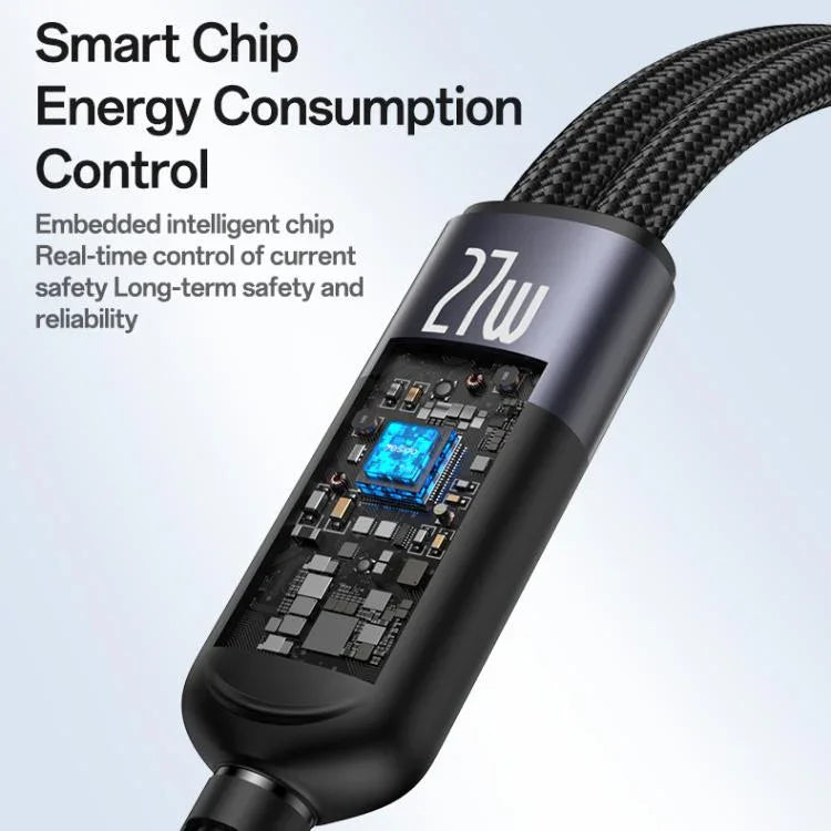 Cabo de Carregamento 2 em 1 Yesido CA136L 27W USB-C / Tipo-C para 8 Pinos & iWatch, CA136L