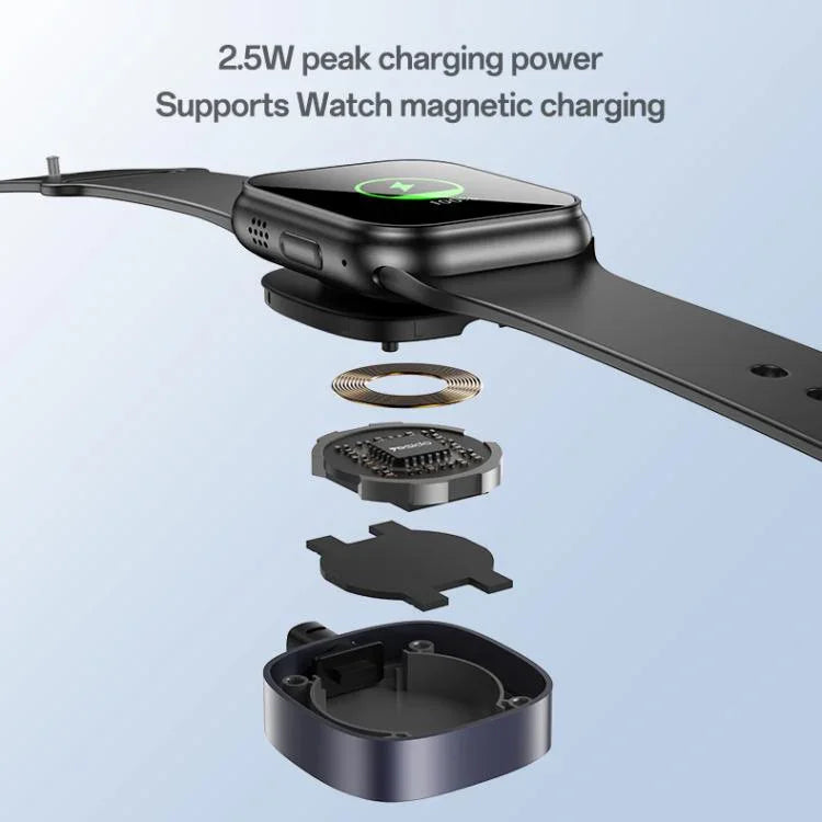 Cabo de Carregamento 2 em 1 Yesido CA136L 27W USB-C / Tipo-C para 8 Pinos & iWatch, CA136L