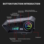 Auricular Bluetooth Estéreo com Microfone para Capacete de Motociclo SOMAN, M6-Microfone Rígido, M6-Microfone Suave