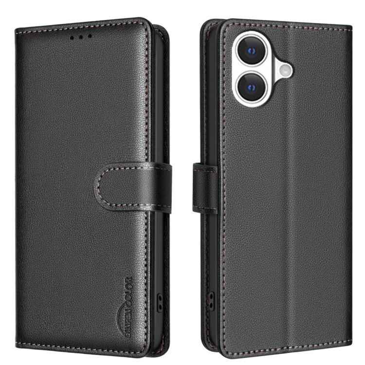 Capa de telemóvel em pele com textura de lichia e proteção anti-roubo RFID, para iPhone 17 Pro Max, para iPhone 17 Pro, para iPhone 17, para iPhone Air