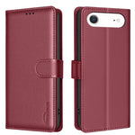 Capa de telemóvel em pele com textura de lichia e proteção anti-roubo RFID, para iPhone 17 Pro Max, para iPhone 17 Pro, para iPhone 17, para iPhone Air