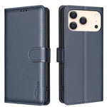Capa de telemóvel em pele com textura de lichia e proteção anti-roubo RFID, para iPhone 17 Pro Max, para iPhone 17 Pro, para iPhone 17, para iPhone Air