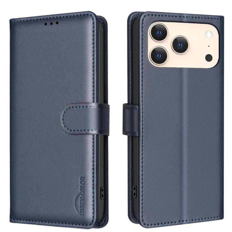Capa de telemóvel em pele com textura de lichia e proteção anti-roubo RFID, para iPhone 17 Pro Max, para iPhone 17 Pro, para iPhone 17, para iPhone Air