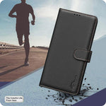 Capa de telemóvel em pele com textura de lichia e proteção anti-roubo RFID, para iPhone 17 Pro Max, para iPhone 17 Pro, para iPhone 17, para iPhone Air