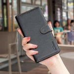 Capa de telemóvel em pele com textura de lichia e proteção anti-roubo RFID, para iPhone 17 Pro Max, para iPhone 17 Pro, para iPhone 17, para iPhone Air