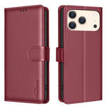 Capa de telemóvel em pele com textura de lichia e proteção anti-roubo RFID, para iPhone 17 Pro Max, para iPhone 17 Pro, para iPhone 17, para iPhone Air
