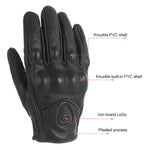Luvas de Motociclismo SOMAN MG-24 em Pele de Carneiro Luvas Retro com Ecrã Tátil para Condução Fora de Estrada, M, L, XL, XXL