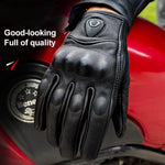 Luvas de Motociclismo SOMAN MG-24 em Pele de Carneiro Luvas Retro com Ecrã Tátil para Condução Fora de Estrada, M, L, XL, XXL