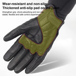 Luvas de Motociclismo SOMAN MG-24 em Pele de Carneiro Luvas Retro com Ecrã Tátil para Condução Fora de Estrada, M, L, XL, XXL