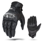 Luvas de Motociclismo SOMAN MG21 em Pele de Carneiro Fibra de Carbono Luvas Antiderrapantes para Condução Fora de Estrada, M, L, XL, XXL