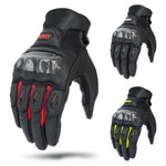 Luvas de Motociclismo SOMAN MG21 em Pele de Carneiro Fibra de Carbono Luvas Antiderrapantes para Condução Fora de Estrada, M, L, XL, XXL