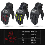 Luvas de Motociclismo SOMAN MG21 em Pele de Carneiro Fibra de Carbono Luvas Antiderrapantes para Condução Fora de Estrada, M, L, XL, XXL