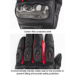 Luvas de Motociclismo SOMAN MG21 em Pele de Carneiro Fibra de Carbono Luvas Antiderrapantes para Condução Fora de Estrada, M, L, XL, XXL