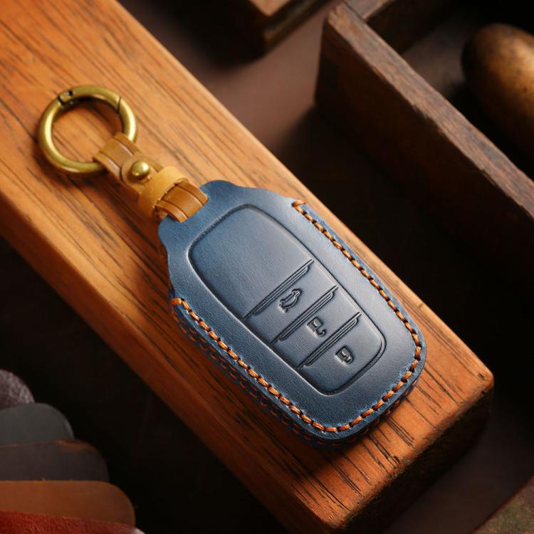 For Toyota Corolla 2-button B110 Crazy Horse Cowhide Car Key Protection Cover, For Toyota Corolla 2-button