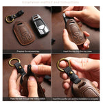 For Hyundai Staria / Sonata 5-button B123 Crazy Horse Cowhide Car Key Protection Cover, For Hyundai Staria 5-button, For Hyundai Staria / Sonata 5-button