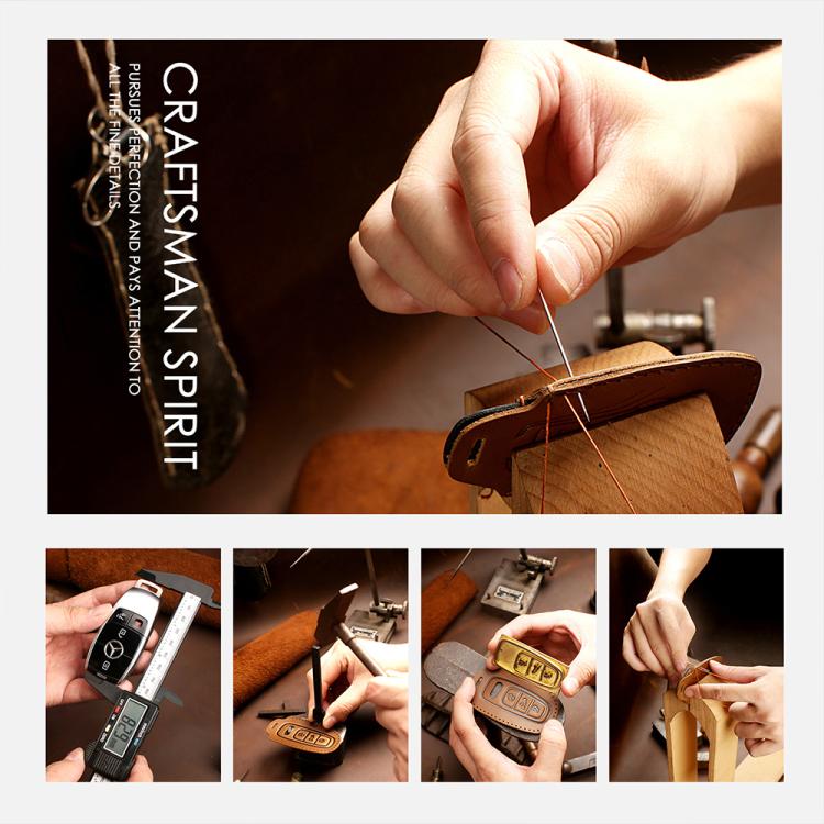 For Toyota North American 4-button C011 Crazy Horse Cowhide Car Key Protection Cover, For Toyota North American 4-button