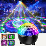 Luz de Bola Mágica Giratória LED RGB Giratória para Palco Girassol, Controlo por Voz, Controlo Remoto