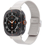 Correia de relógio metálica com fivela integrada Milanese, Para Samsung Galaxy Watch Ultra 47mm / Ultra 2025