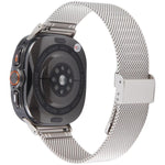 Correia de relógio metálica com fivela integrada Milanese, Para Samsung Galaxy Watch Ultra 47mm / Ultra 2025