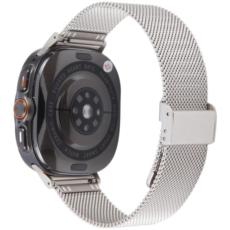 Correia de relógio metálica com fivela integrada Milanese, Para Samsung Galaxy Watch Ultra 47mm / Ultra 2025