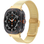 Correia de relógio metálica com fivela integrada Milanese, Para Samsung Galaxy Watch Ultra 47mm / Ultra 2025