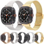 Correia de relógio metálica com fivela integrada Milanese, Para Samsung Galaxy Watch Ultra 47mm / Ultra 2025