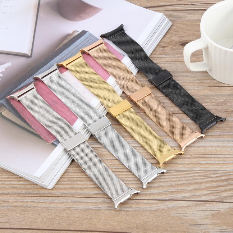 Correia de relógio metálica com fivela integrada Milanese, Para Samsung Galaxy Watch Ultra 47mm / Ultra 2025