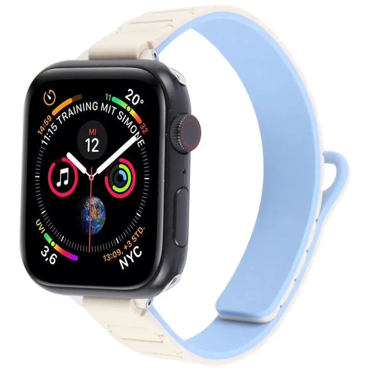 Correia de Relógio Magnética Slim em Silicone em Forma de I, Para Apple Watch 46mm / 49mm / 45mm / 44mm, Para Apple Watch 42mm / 41mm / 40mm / 38mm