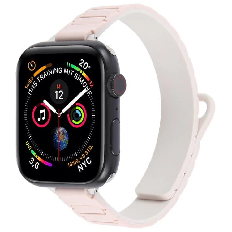 Correia de Relógio Magnética Slim em Silicone em Forma de I, Para Apple Watch 46mm / 49mm / 45mm / 44mm, Para Apple Watch 42mm / 41mm / 40mm / 38mm