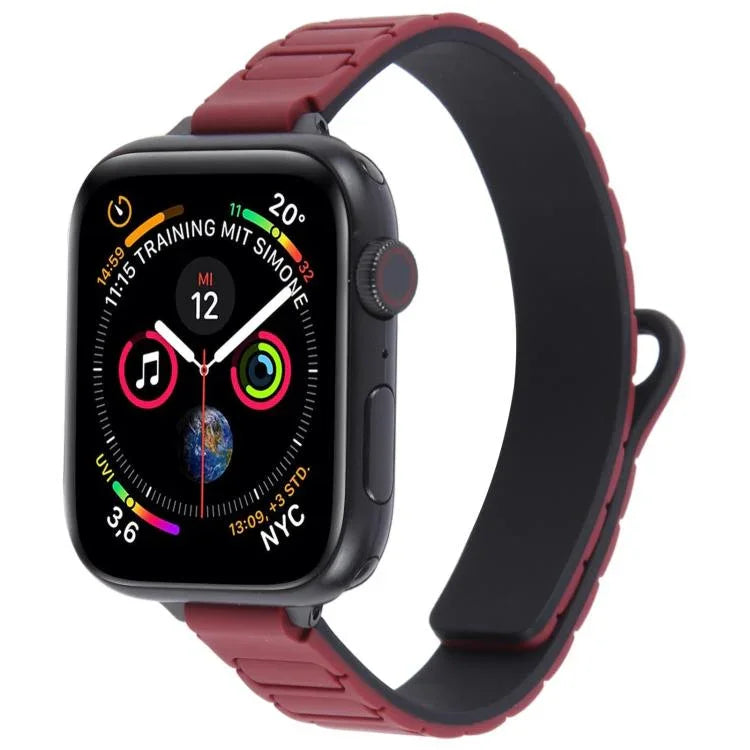 Correia de Relógio Magnética Slim em Silicone em Forma de I, Para Apple Watch 46mm / 49mm / 45mm / 44mm, Para Apple Watch 42mm / 41mm / 40mm / 38mm