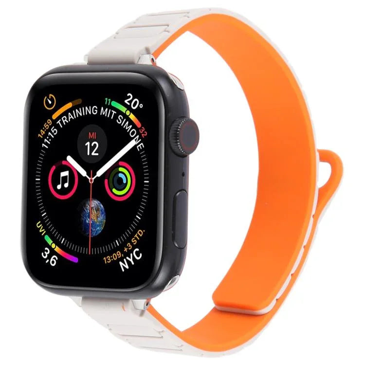 Correia de Relógio Magnética Slim em Silicone em Forma de I, Para Apple Watch 46mm / 49mm / 45mm / 44mm, Para Apple Watch 42mm / 41mm / 40mm / 38mm