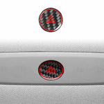 For Tesla Model 3 2023- Carbon Fiber Car Emergency Light Button with Label Decorative Sticker, Car Emergency Light Button, Car Emergency Light Button with Label