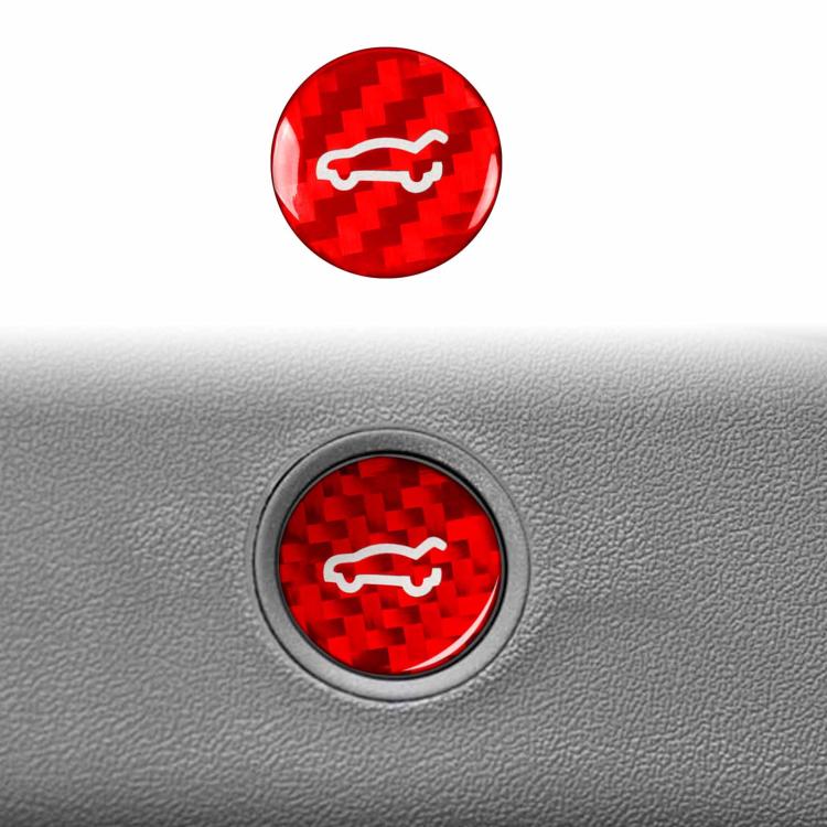 For Tesla Model 3 2019-2023 / Y 2019-2024 Carbon Fiber Car Trunk Button Decorative Sticker, For Tesla Model 3 2019-2023 / Y 2019-2024 Car Trunk Button