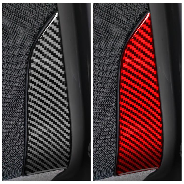 For Tesla Model 3 2023- 2pcs/Set Carbon Fiber Car Interior Door A-Pillar Decorative Sticker, Car Interior Door A-Pillar