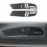 For Tesla Model 3 2023- 7pcs/Set Carbon Fiber Car Seat Adjustment Panel Decorative Sticker, 7pcs/Set Car Seat Adjustment Panel, Left Drive, 7pcs/Set Car Seat Adjustment Panel, Right Drive