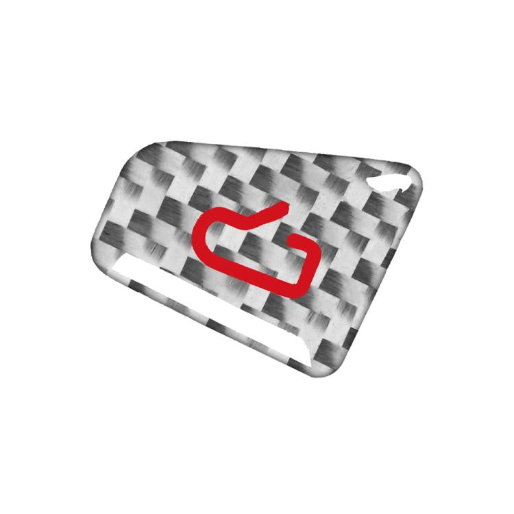 For Tesla Model 3 2019-2023 / Y 2019-2024 4pcs/Set Carbon Fiber Car Door Switch Decorative Sticker with Label, For Tesla Model 3 2019-2023 / Y 2019-2024 Car Door Switch