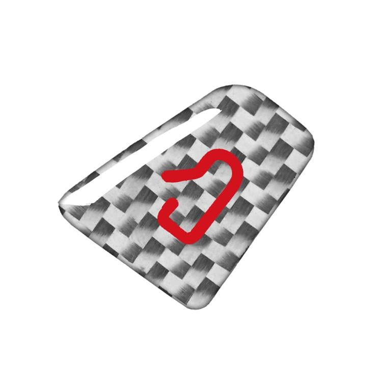 For Tesla Model 3 2019-2023 / Y 2019-2024 4pcs/Set Carbon Fiber Car Door Switch Decorative Sticker with Label, For Tesla Model 3 2019-2023 / Y 2019-2024 Car Door Switch