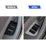 For Tesla Model 3 2017-2022 / Y 2020-2024 6pcs/Set Carbon Fiber Car Window Lift Panel Decorative Sticker, Car Window Lift Panel, Left Drive, Car Window Lift Panel, Right Drive