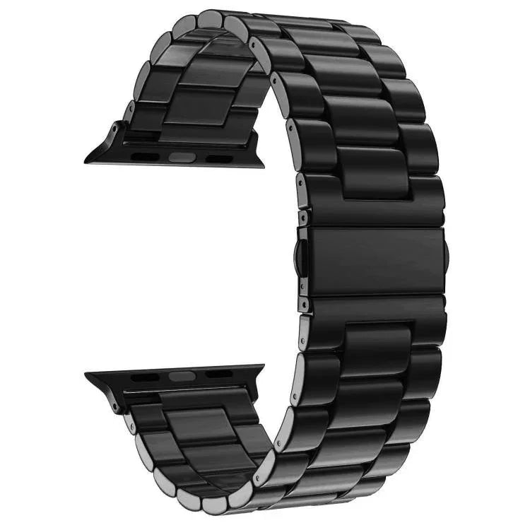 Pulseira de Relógio em Aço Inoxidável com Fivela Dobrada e Três Contas xDfind, Para Apple Watch 42 / 44 / 45 / 46 / 49mm, Para Apple Watch 38 / 40 / 41 / S10 42mm