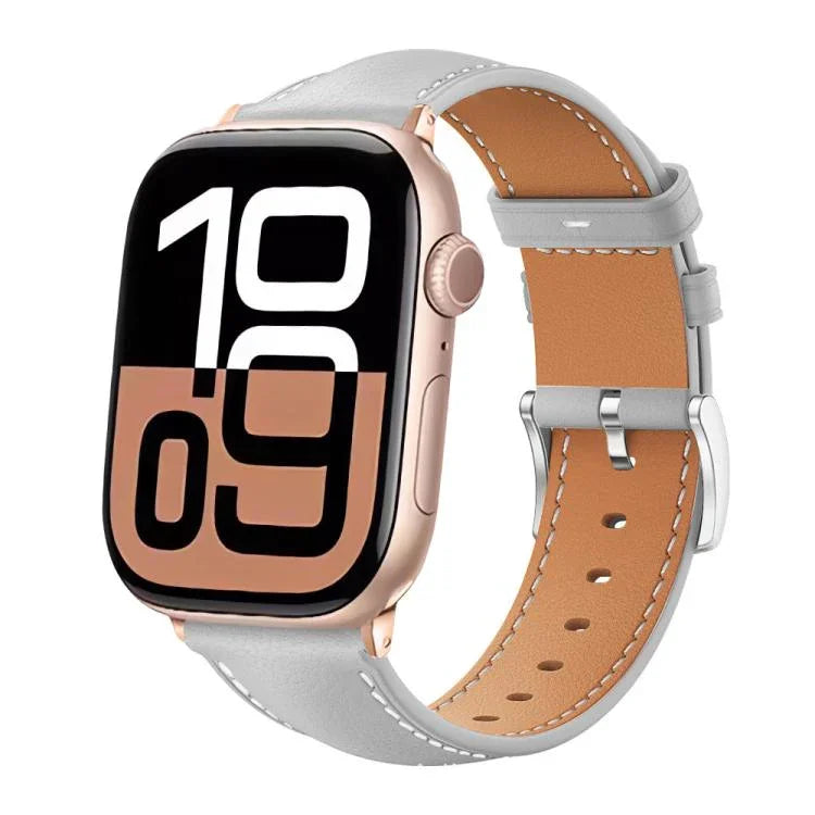 Pulseira de Relógio em Pele de Grão Fino Black Shark xDfind, Para Apple Watch 42 / 44 / 45 / 46 / 49mm, Para Apple Watch 38 / 40 / 41 / S10 42mm
