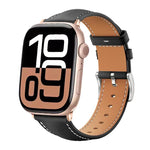Pulseira de Relógio em Pele de Grão Fino Black Shark xDfind, Para Apple Watch 42 / 44 / 45 / 46 / 49mm, Para Apple Watch 38 / 40 / 41 / S10 42mm