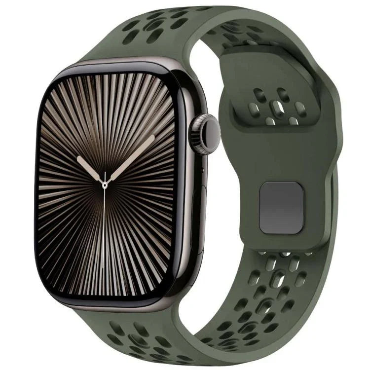 Pulseira de Relógio em Silicone com Fivela Invertida de Malha xDfind, Para Apple Watch 46mm / 49mm / 45mm / 44mm, Para Apple Watch 42mm / 41mm / 40mm / 38mm