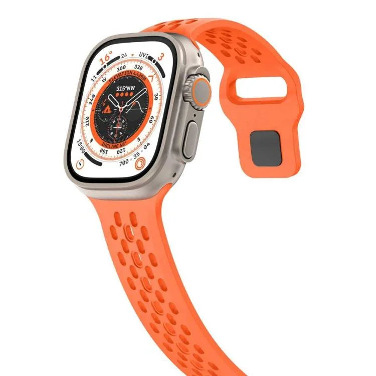 Pulseira de Relógio em Silicone com Fivela Invertida de Malha xDfind, Para Apple Watch 46mm / 49mm / 45mm / 44mm, Para Apple Watch 42mm / 41mm / 40mm / 38mm