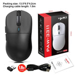 Rato Gaming Leve HXSJ T68 3 Modos com Fios 2.4G BT5.1 Sem Fios, T68