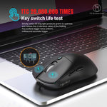 Rato Gaming Leve HXSJ T68 3 Modos com Fios 2.4G BT5.1 Sem Fios, T68