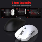 Rato Gaming Leve HXSJ T68 3 Modos com Fios 2.4G BT5.1 Sem Fios, T68