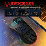 Rato Recarregável RGB Sem Fios HXSJ T66 3 Modos com Fios 2.4G BT5.3, T66